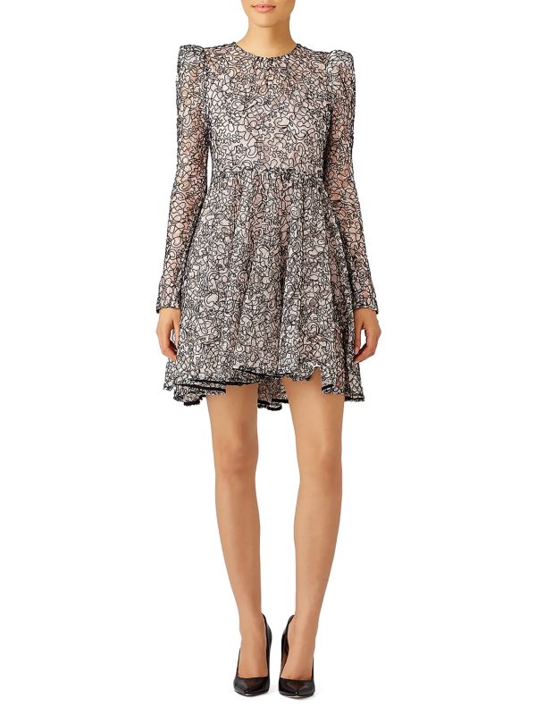 Milly Aria Puff Sleeve Lace Dress